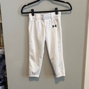 Under Armour Kids White Baseball Pants - youth XS